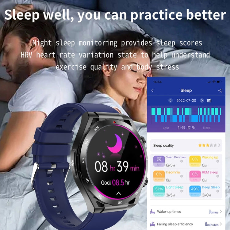 ET450 1.39 inch IP67 Waterproof Silicone Band Smart Watch, Support ECG / Non-invasive Blood Glucose Measurement(Black) - Smart Watches by PMC TechLife | Online Shopping South Africa | PMC TechLife