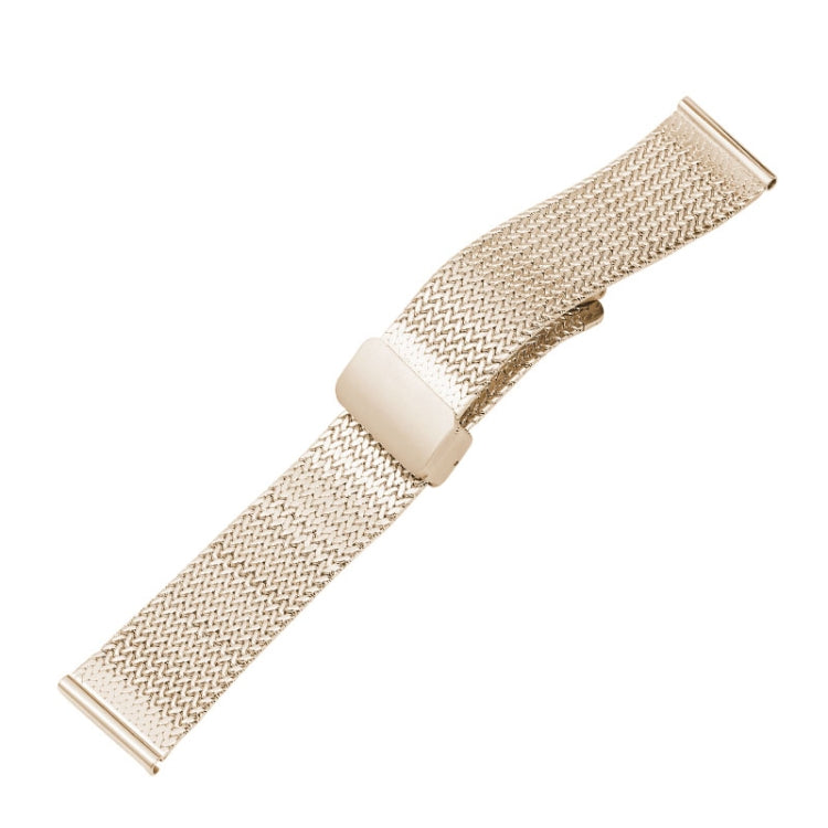 For Apple Watch 4 44mm Magnetic Buckle Herringbone Mesh Metal Watch Band(Starlight) - Watch Bands by PMC TechLife | Online Shopping South Africa | PMC TechLife