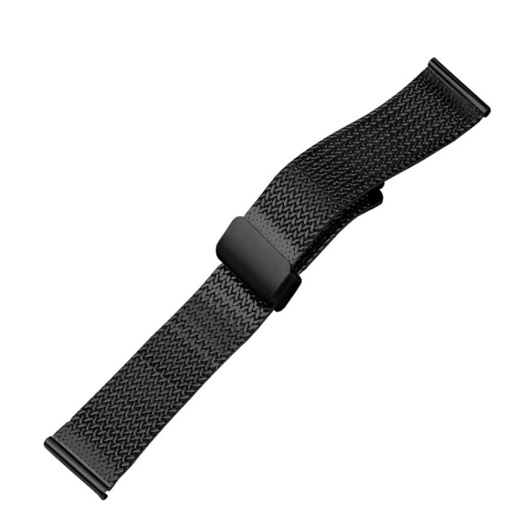 For Apple Watch 2 38mm Magnetic Buckle Herringbone Mesh Metal Watch Band(Black) - Watch Bands by PMC TechLife | Online Shopping South Africa | PMC TechLife