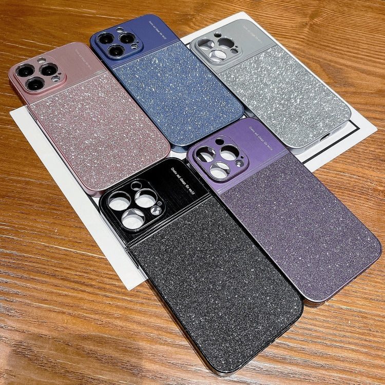 For iPhone 12 Metallic Glitter Powder Shockproof Phone Case(Purple) - free shipping - PMC TechLife - Order now!