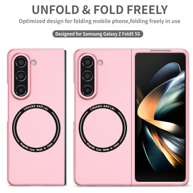For Samsung Galaxy Z Fold5 Magsafe Magnetic Folding PC Phone Case(Pink) - Galaxy Z Fold5 Cases by PMC TechLife | Online Shopping South Africa | PMC TechLife