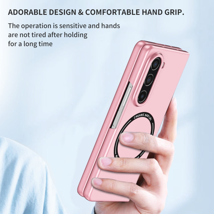 For Samsung Galaxy Z Fold5 Magsafe Magnetic Folding PC Phone Case(Pink) - Galaxy Z Fold5 Cases by PMC TechLife | Online Shopping South Africa | PMC TechLife