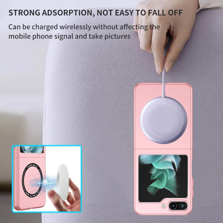For Samsung Galaxy Z Flip5 5G Magsafe Magnetic Folding PC Phone Case(Pink) - Galaxy Z Flip5 Cases by PMC TechLife | Online Shopping South Africa | PMC TechLife