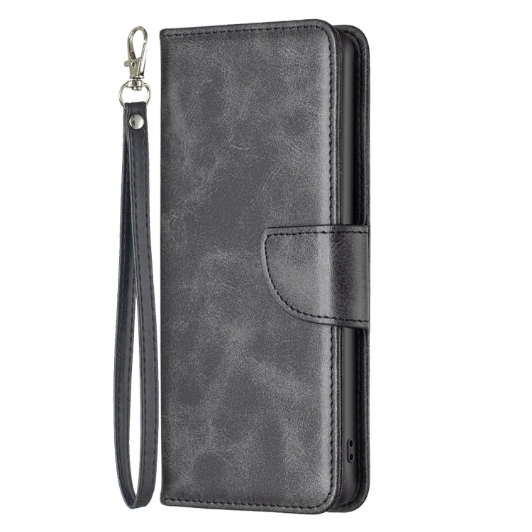 For iPhone 15 Pro Lambskin Texture Pure Color Flip Leather Phone Case(Black) - free shipping - PMC TechLife - Order now!