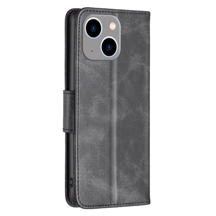 For iPhone 15 Plus Lambskin Texture Pure Color Flip Leather Phone Case(Black) - free shipping - PMC TechLife - Order now!