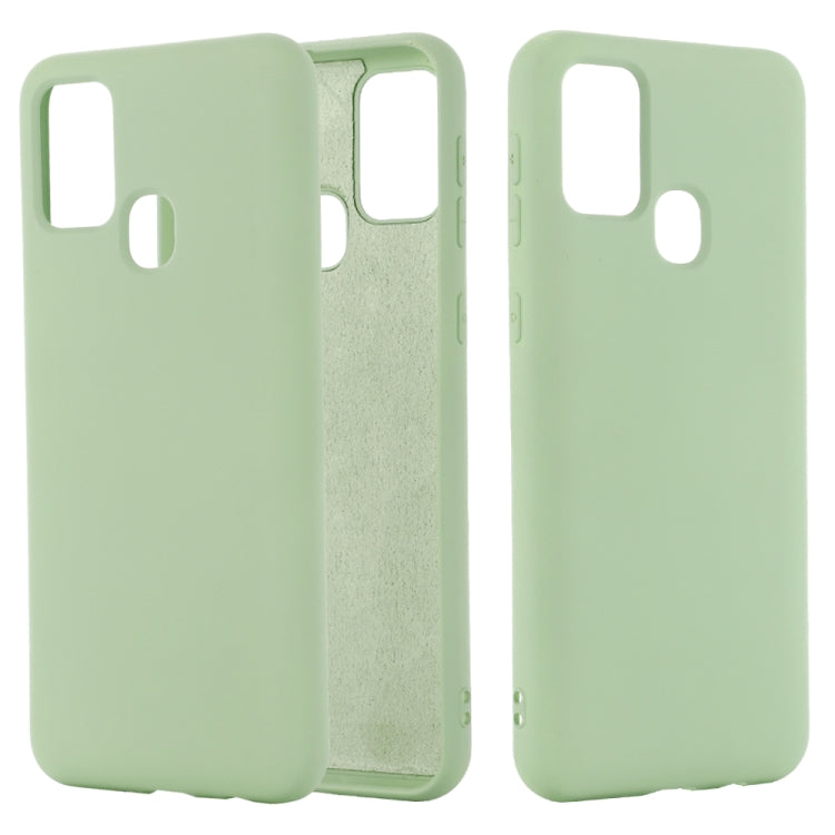 For Samsung Galaxy A21s Pure Color Liquid Silicone Shockproof Full Coverage Case(Green) - Galaxy Phone Cases by PMC TechLife | Online Shopping South Africa | PMC TechLife | Buy Now Pay Later Mobicred