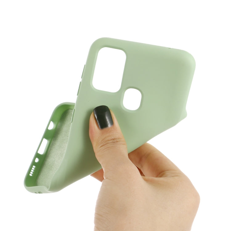 For Samsung Galaxy A21s Pure Color Liquid Silicone Shockproof Full Coverage Case(Green) - Galaxy Phone Cases by PMC TechLife | Online Shopping South Africa | PMC TechLife | Buy Now Pay Later Mobicred