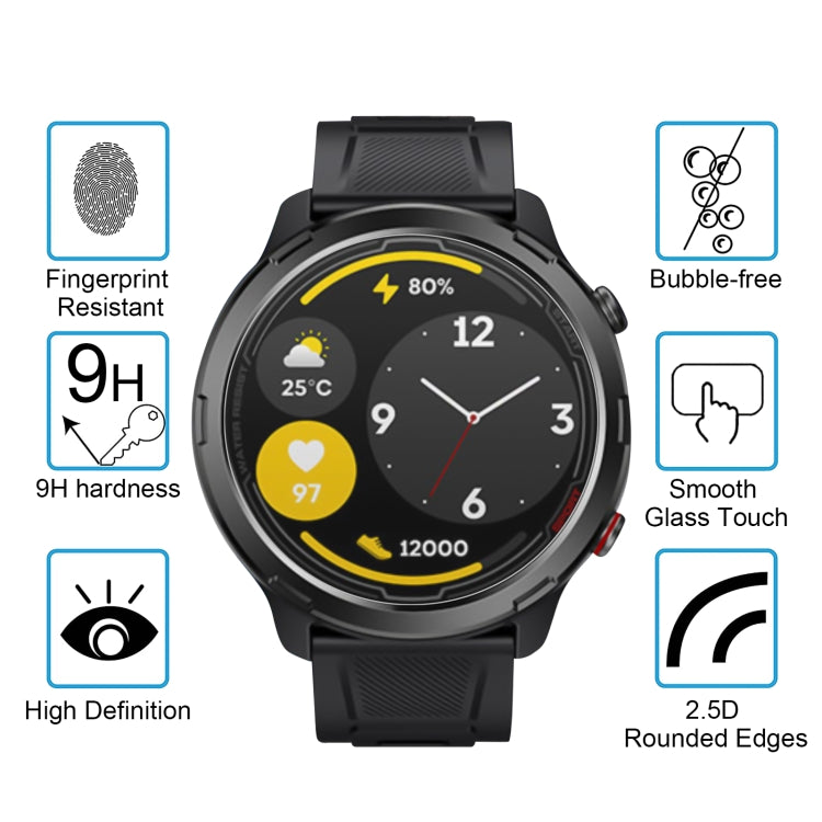 For Zeblaze Stratos 2 Lite 10pcs 0.26mm 2.5D 9H Tempered Glass Film Watch Screen Protector - Screen Protector by PMC TechLife | Online Shopping South Africa | PMC TechLife