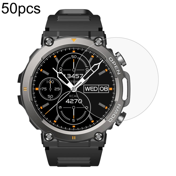 For Zeblaze Vibe 7 50pcs 0.26mm 2.5D 9H Tempered Glass Film Watch Screen Protector - Screen Protector by PMC TechLife | Online Shopping South Africa | PMC TechLife
