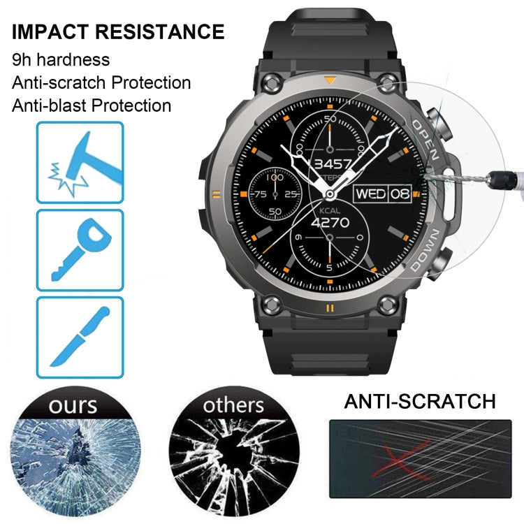 For Zeblaze Vibe 7 50pcs 0.26mm 2.5D 9H Tempered Glass Film Watch Screen Protector - Screen Protector by PMC TechLife | Online Shopping South Africa | PMC TechLife