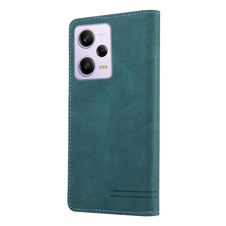 For Xiaomi Redmi Note 12 Pro India/Poco X5 Pro GQUTROBE Skin Feel Anti-theft Brush Horizontal Flip Leather Case with Holder(Blue) - free shipping - PMC TechLife - Order now!