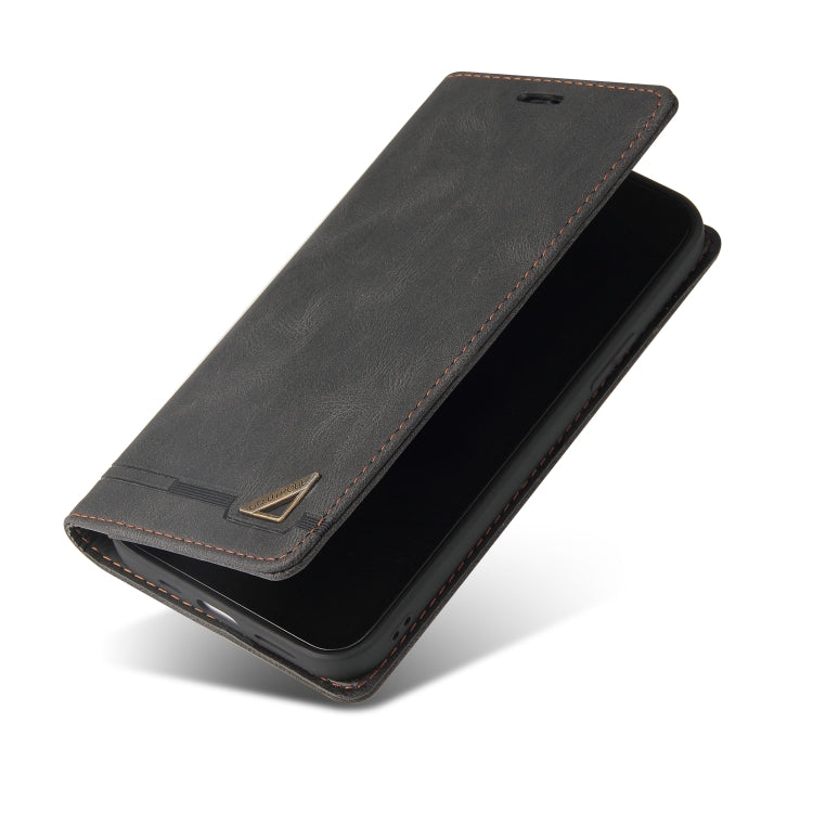 For Xiaomi Redmi Note 12 Pro+ India GQUTROBE Skin Feel Anti-theft Brush Horizontal Flip Leather Case with Holder(Black) - free shipping - PMC TechLife - Order now!
