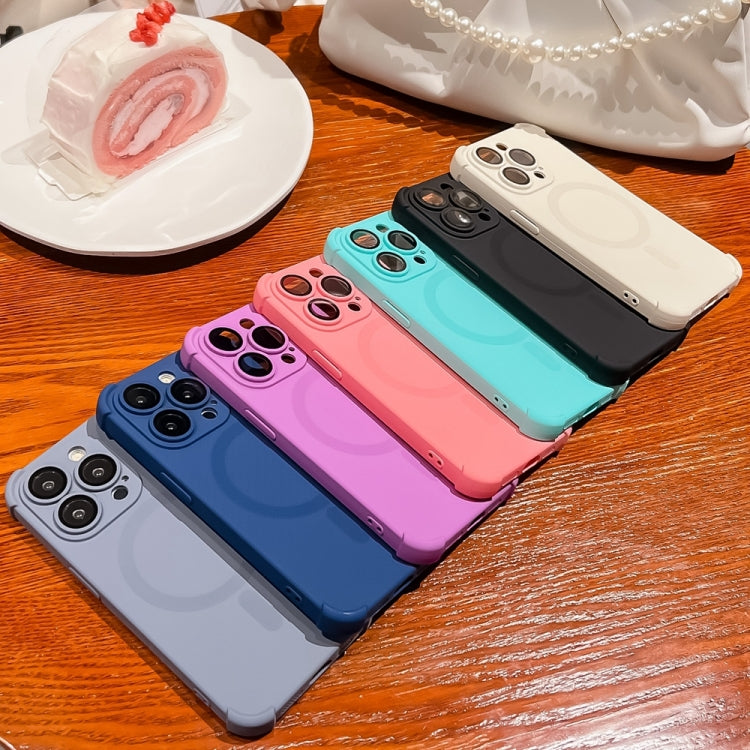 For iPhone 13 Pro Max Four Corner Shockproof Skin Feel MagSafe Magnetic Phone Case(White) - free shipping - PMC TechLife - Order now!
