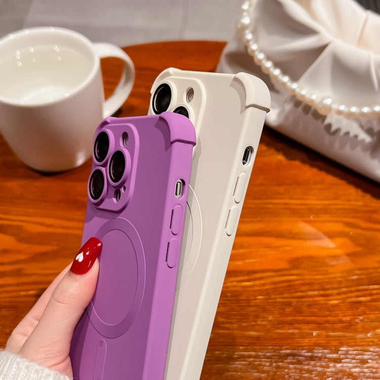 For iPhone 14 Pro Four Corner Shockproof Skin Feel MagSafe Magnetic Phone Case(Pink) - free shipping - PMC TechLife - Order now!