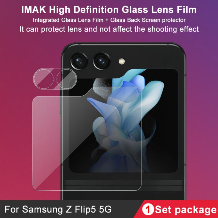 For Samsung Galaxy Z Flip5 5G imak Integrated Rear Camera Lens Tempered Glass Film + Glass Rear Screen Sticker - free shipping - PMC TechLife - Order now!