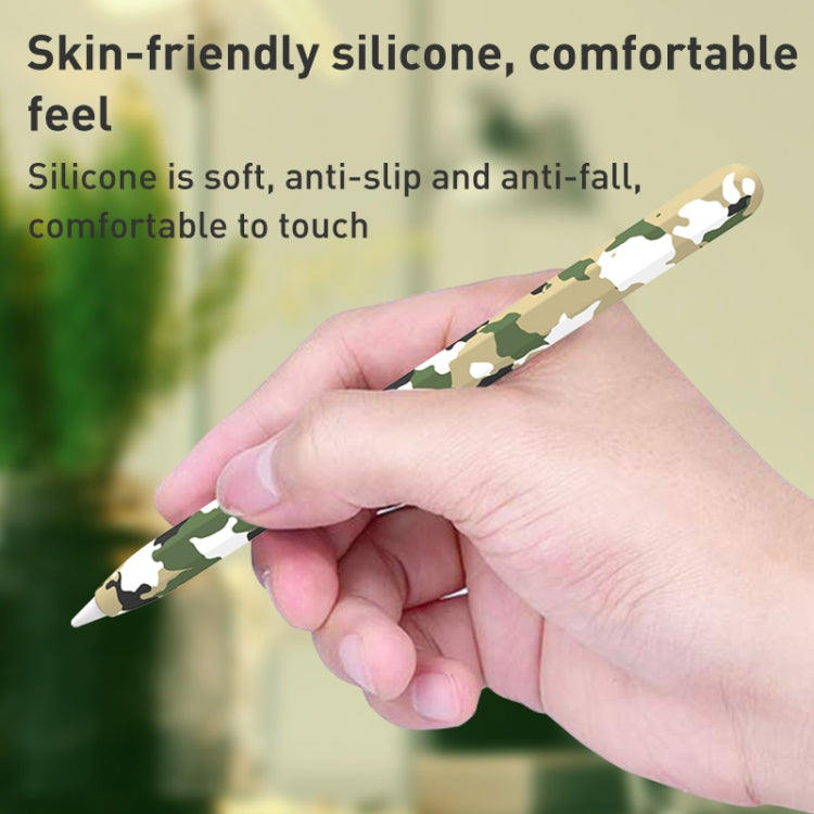 For Apple Pencil 2 LOVE MEI Camouflage Silicone Protective Pen Case(White) - free shipping - PMC TechLife - Order now!