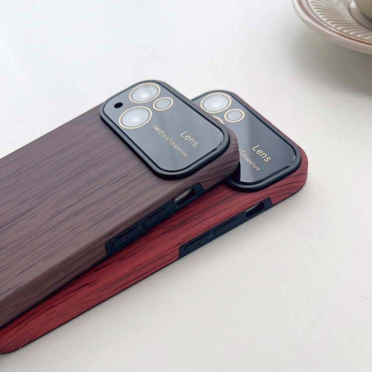 For iPhone 11 Pro Wood Grain TPU Phone Case with Lens Film(Beige) - iPhone 11 Pro Cases by PMC TechLife | Online Shopping South Africa | PMC TechLife