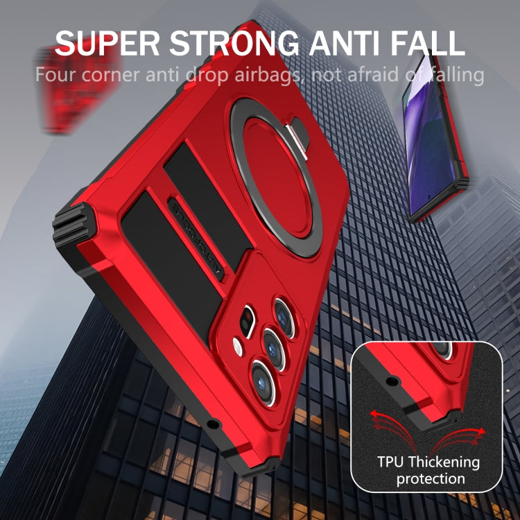 For Samsung Galaxy Note20 Ultra MagSafe Magnetic Holder Phone Case(Red) - Galaxy Note20 Ultra Cases by PMC TechLife | Online Shopping South Africa | PMC TechLife
