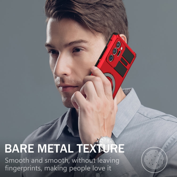 For Samsung Galaxy Note20 Ultra MagSafe Magnetic Holder Phone Case(Red) - Galaxy Note20 Ultra Cases by PMC TechLife | Online Shopping South Africa | PMC TechLife