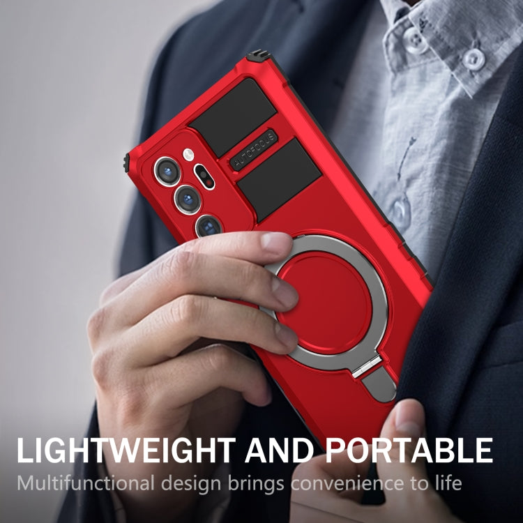 For Samsung Galaxy Note20 Ultra MagSafe Magnetic Holder Phone Case(Red) - Galaxy Note20 Ultra Cases by PMC TechLife | Online Shopping South Africa | PMC TechLife