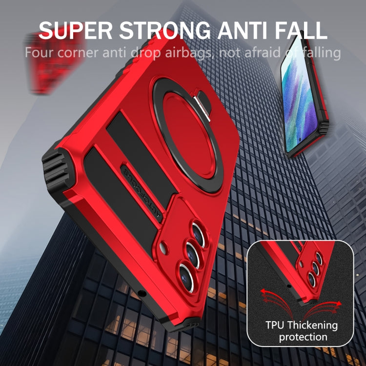 For Samsung Galaxy S21 FE 5G MagSafe Magnetic Holder Phone Case(Red) - free shipping - PMC TechLife - Order now!