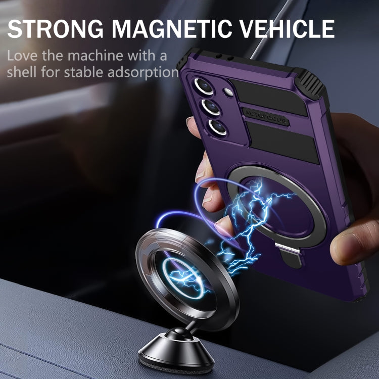 For Samsung Galaxy S21 5G MagSafe Magnetic Holder Phone Case(Purple) - free shipping - PMC TechLife - Order now!
