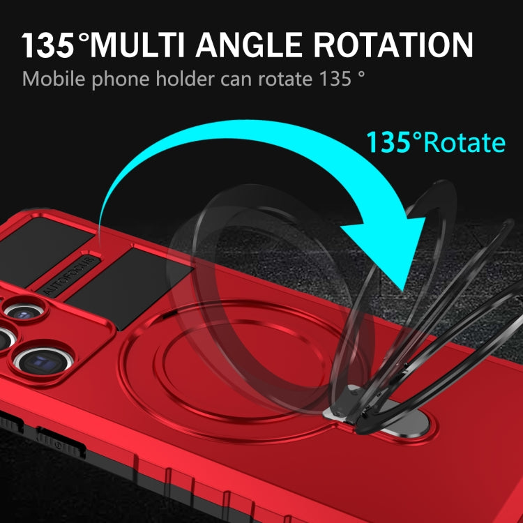 For Samsung Galaxy S22 Ultra 5G MagSafe Magnetic Holder Phone Case(Red) - Galaxy S22 Ultra 5G Cases by PMC TechLife | Online Shopping South Africa | PMC TechLife | Buy Now Pay Later Mobicred