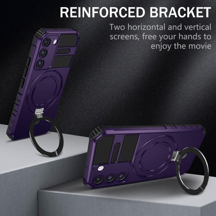 For Samsung Galaxy S22+ 5G MagSafe Magnetic Holder Phone Case(Purple) - free shipping - PMC TechLife - Order now!