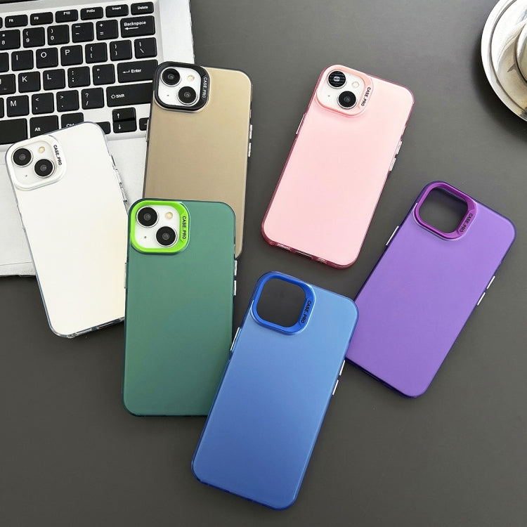 For iPhone 13 Semi Transparent Frosted PC Phone Case(Blue) - free shipping - PMC TechLife - Order now!