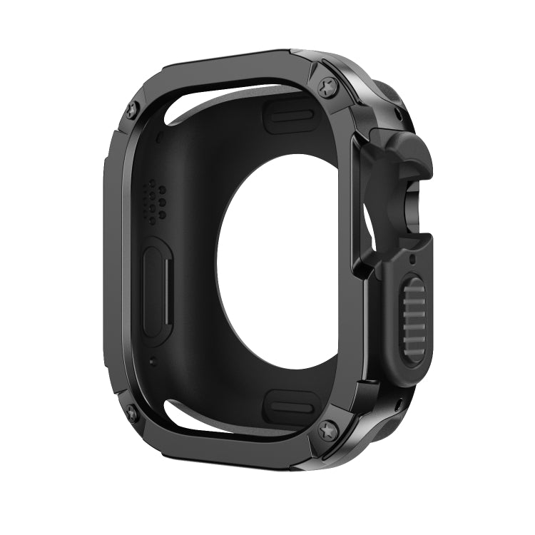 For Apple Watch Ultra 49mm 2-in-1 PC Hybrid TPU Armor Watch Case(Black) - Watch Cases by PMC TechLife | Online Shopping South Africa | PMC TechLife