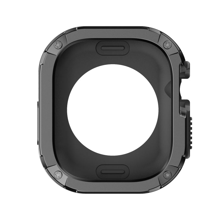 For Apple Watch Ultra 49mm 2-in-1 PC Hybrid TPU Armor Watch Case(Black) - Watch Cases by PMC TechLife | Online Shopping South Africa | PMC TechLife