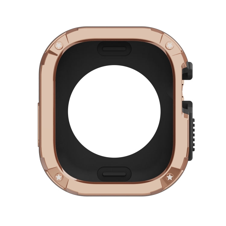 For Apple Watch Ultra 49mm 2-in-1 PC Hybrid TPU Armor Watch Case(Rose Gold) - Watch Cases by PMC TechLife | Online Shopping South Africa | PMC TechLife