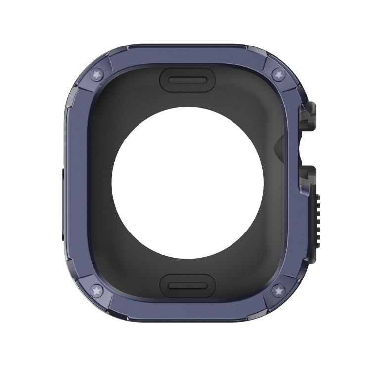 For Apple Watch Ultra 49mm 2-in-1 PC Hybrid TPU Armor Watch Case(Midnight Blue) - Watch Cases by PMC TechLife | Online Shopping South Africa | PMC TechLife