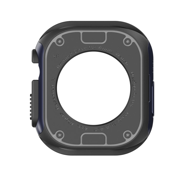 For Apple Watch Ultra 49mm 2-in-1 PC Hybrid TPU Armor Watch Case(Midnight Blue) - Watch Cases by PMC TechLife | Online Shopping South Africa | PMC TechLife