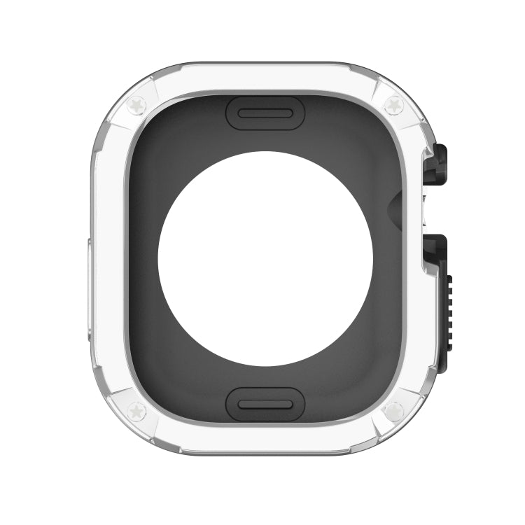 For Apple Watch Ultra 49mm 2-in-1 PC Hybrid TPU Armor Watch Case(Silver Gray) - Watch Cases by PMC TechLife | Online Shopping South Africa | PMC TechLife