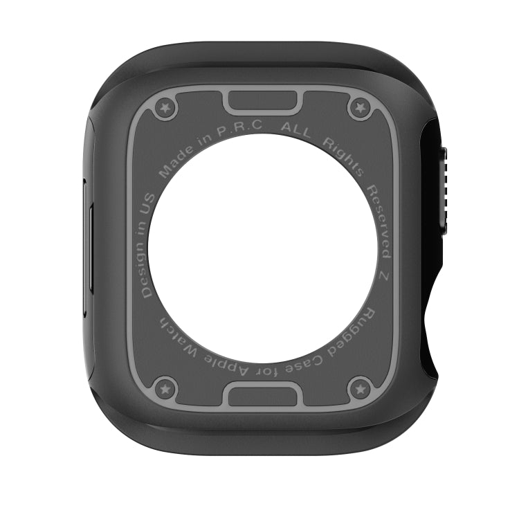 For Apple Watch Series 8 / 7 45mm 2-in-1 PC Hybrid TPU Armor Watch Case(Black) - Watch Cases by PMC TechLife | Online Shopping South Africa | PMC TechLife