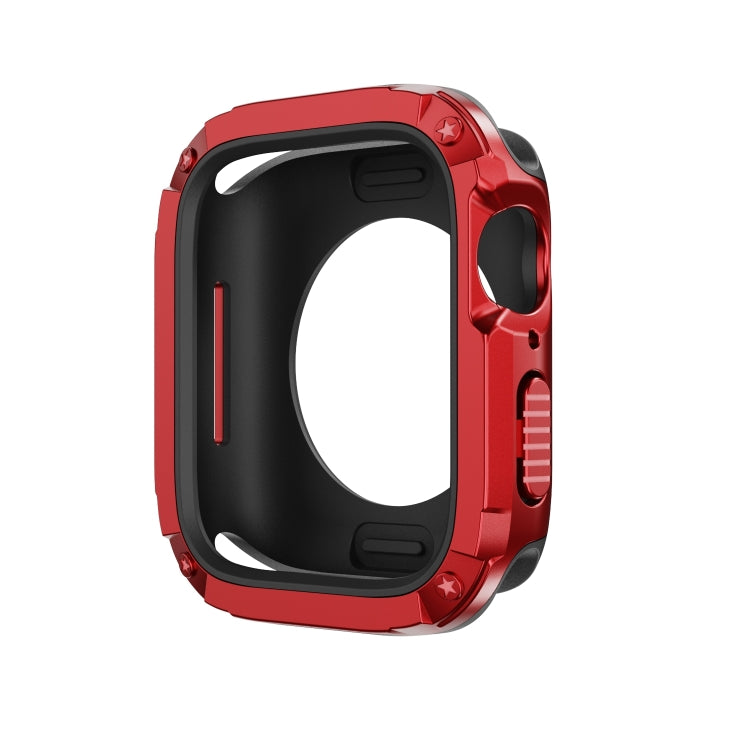 For Apple Watch Series 8 / 7 45mm 2-in-1 PC Hybrid TPU Armor Watch Case(Red) - Watch Cases by PMC TechLife | Online Shopping South Africa | PMC TechLife