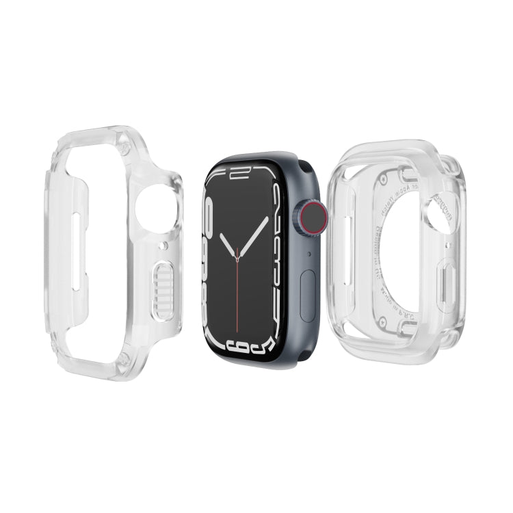 For Apple Watch Series 8 / 7 45mm 2-in-1 PC Hybrid TPU Armor Watch Case(Transparent) - Watch Cases by PMC TechLife | Online Shopping South Africa | PMC TechLife