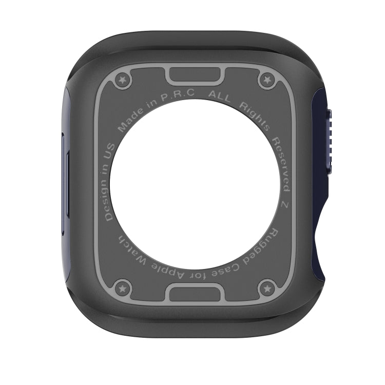 For Apple Watch Series 8 / 7 45mm 2-in-1 PC Hybrid TPU Armor Watch Case(Midnight Blue) - Watch Cases by PMC TechLife | Online Shopping South Africa | PMC TechLife