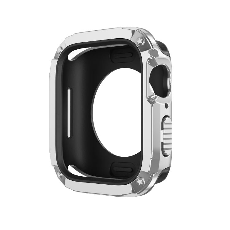 For Apple Watch Series 8 / 7 45mm 2-in-1 PC Hybrid TPU Armor Watch Case(Silver Gray) - Watch Cases by PMC TechLife | Online Shopping South Africa | PMC TechLife