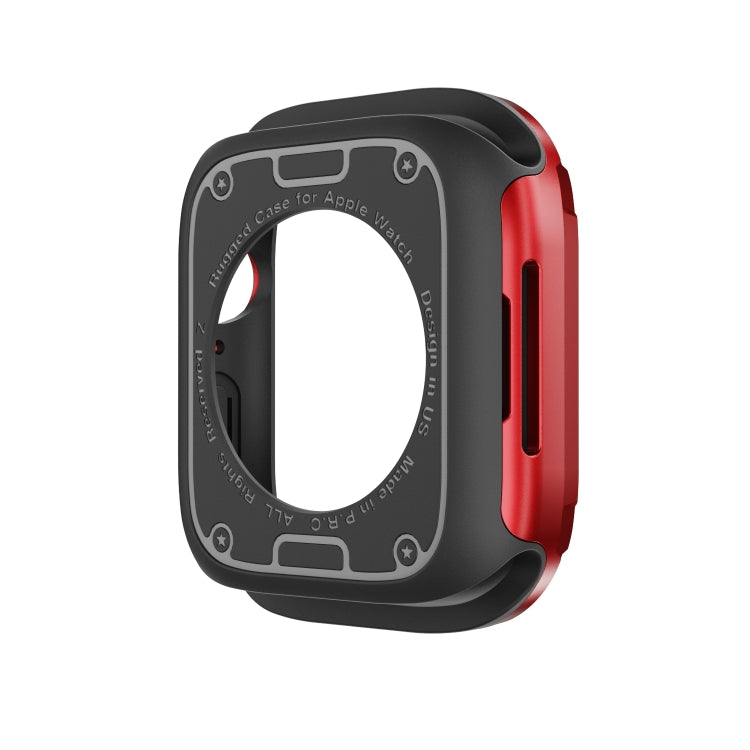 For Apple Watch Series 8 / 7 41mm 2-in-1 PC Hybrid TPU Armor Watch Case(Red) - Watch Cases by PMC TechLife | Online Shopping South Africa | PMC TechLife