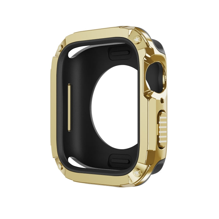 For Apple Watch Series 8 / 7 41mm 2-in-1 PC Hybrid TPU Armor Watch Case(Gold) - Watch Cases by PMC TechLife | Online Shopping South Africa | PMC TechLife
