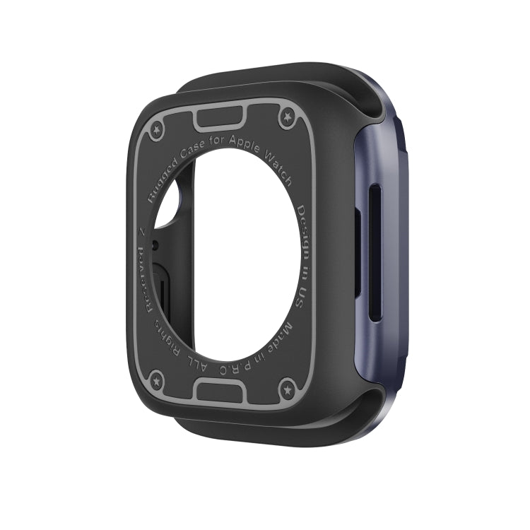 For Apple Watch Series 8 / 7 41mm 2-in-1 PC Hybrid TPU Armor Watch Case(Midnight Blue) - Watch Cases by PMC TechLife | Online Shopping South Africa | PMC TechLife