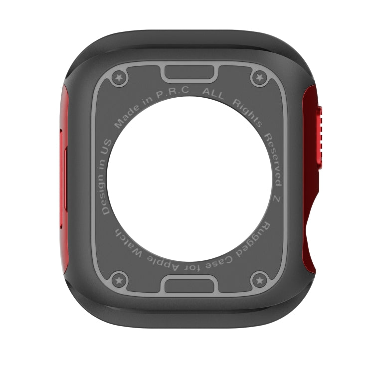 For Apple Watch Series 6 / 5 / 4 / SE 44mm 2-in-1 PC Hybrid TPU Armor Watch Case(Red) - Watch Cases by PMC TechLife | Online Shopping South Africa | PMC TechLife