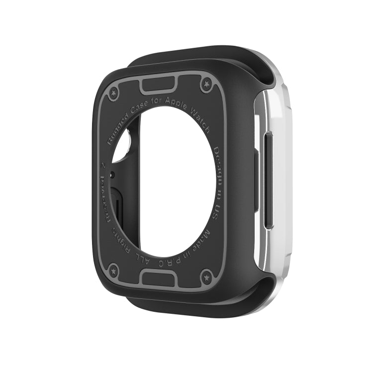 For Apple Watch Series 6 / 5 / 4 / SE 44mm 2-in-1 PC Hybrid TPU Armor Watch Case(Silver Gray) - Watch Cases by PMC TechLife | Online Shopping South Africa | PMC TechLife