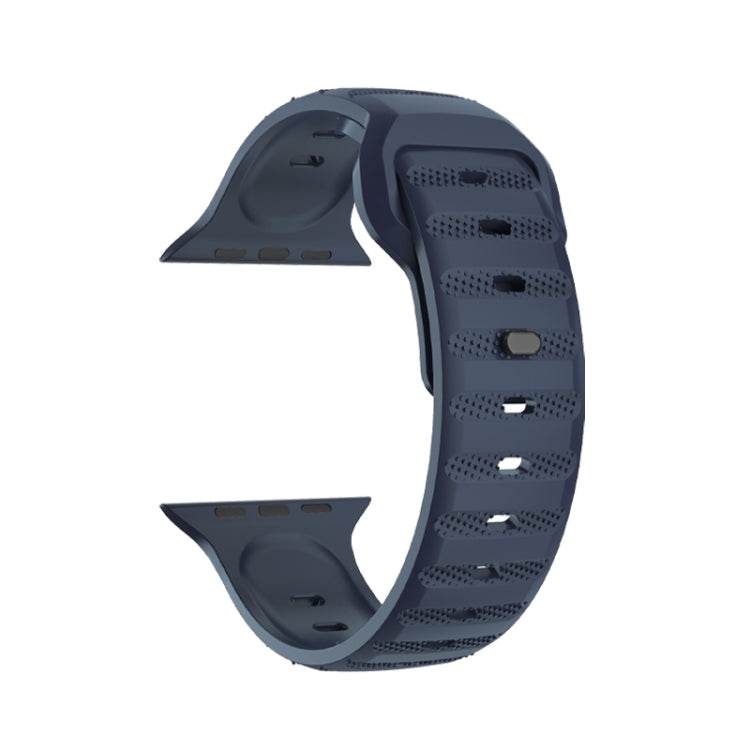 For Apple Watch Ultra 49mm Dot Texture Fluororubber Watch Band(Midnight Blue) - Watch Bands by PMC TechLife | Online Shopping South Africa | PMC TechLife