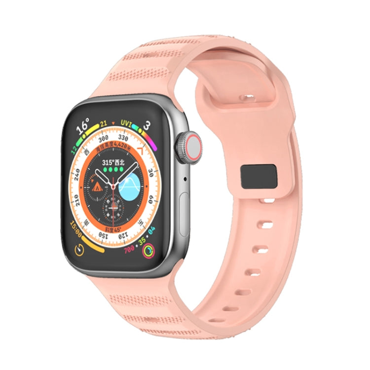 For Apple Watch 8 41mm Dot Texture Fluororubber Watch Band(Nebula Pink) - Watch Bands by PMC TechLife | Online Shopping South Africa | PMC TechLife
