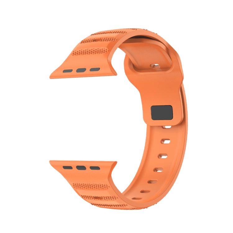 For Apple Watch SE 2022 40mm Dot Texture Fluororubber Watch Band(Orange) - Watch Bands by PMC TechLife | Online Shopping South Africa | PMC TechLife