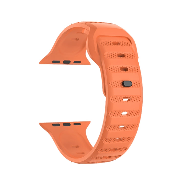 For Apple Watch 4 44mm Dot Texture Fluororubber Watch Band(Orange) - Watch Bands by PMC TechLife | Online Shopping South Africa | PMC TechLife