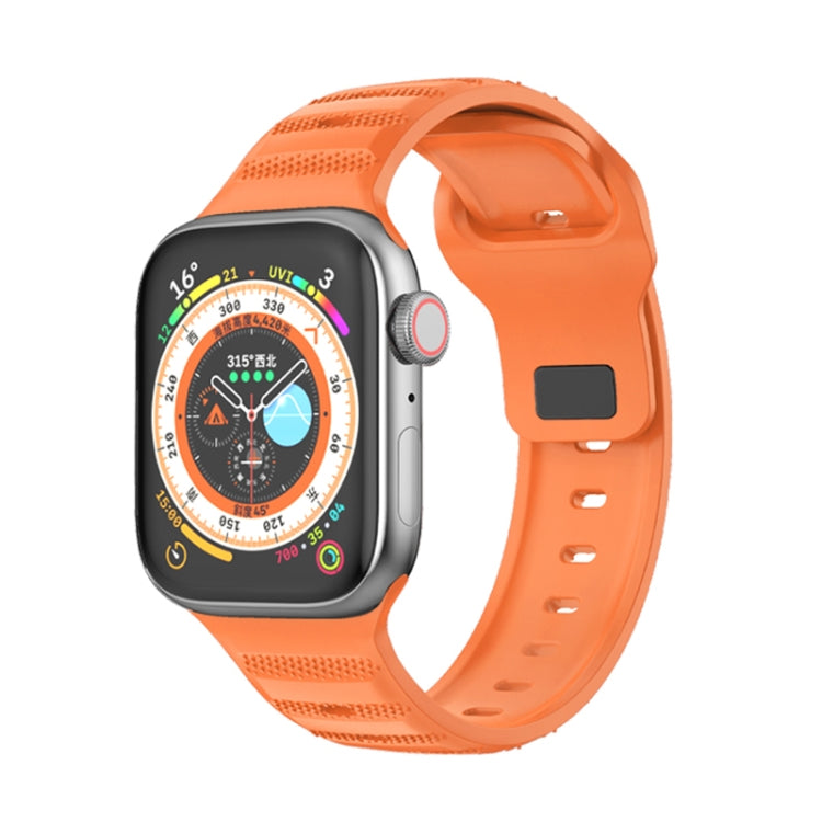 For Apple Watch 4 40mm Dot Texture Fluororubber Watch Band(Orange) - Watch Bands by PMC TechLife | Online Shopping South Africa | PMC TechLife